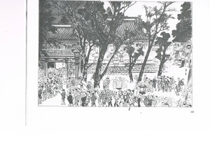 「堀の内祖師堂の図」（「東京近郊名所図会」）