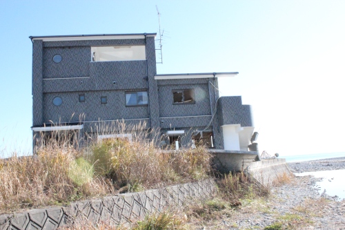 楢葉町の津波被災（2013年11月23日）